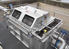 Kahla WWTP: compact HUBER Drum Screen LIQUID system for maximum reduction performance for filterable solids / COD.