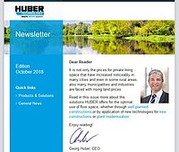 HUBER Email Newsletter