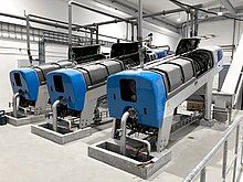 Three HUBER Screw Press Q-PRESS® units for sludge dewatering