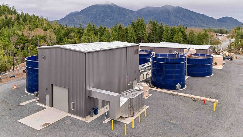 HUBER Wolf Pack intallation at Tofino WWTP