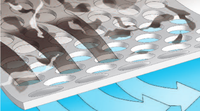 Perforated plate for high separation efficiency and retention of fibres and hair